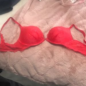 Victoria’s Secret red Lacey bra